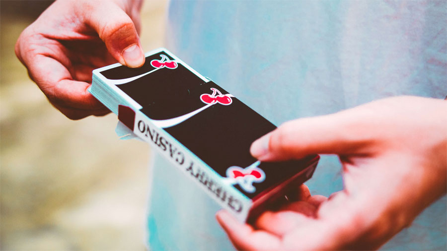 Cherry Casino V3 True Black Playing Cards