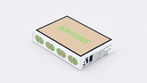 ANYONE Beige/Green Cap Logo Playing Cards
