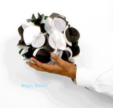 Black & White Gloves to Bouquet