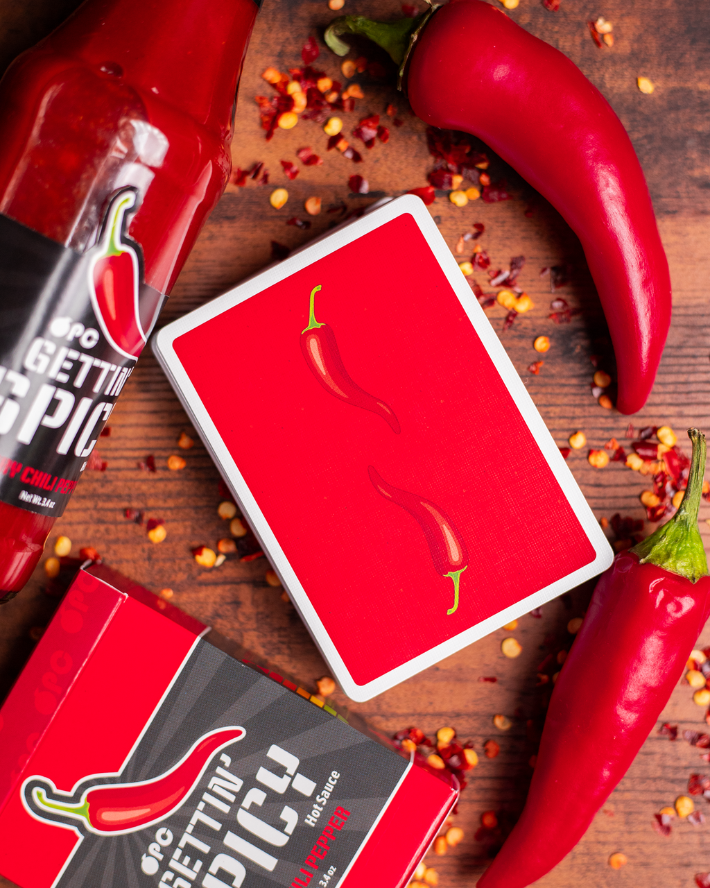 Gettin' Spicy -Chili Pepper Playing Cards by OPC