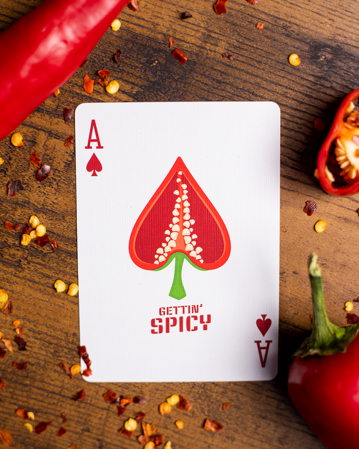 Gettin' Spicy -Chili Pepper Playing Cards by OPC