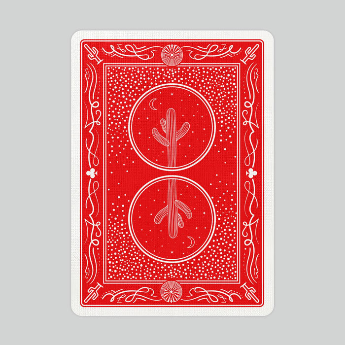 Cactus (Sunset Red) playing card