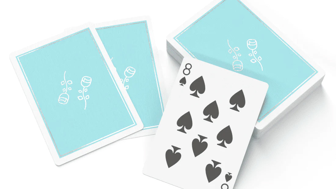 Cold Foil Black Roses Hotel Playing Cards