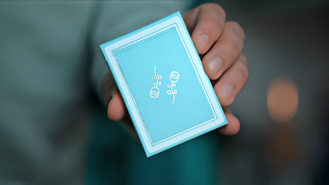 Cold Foil Black Roses Hotel Playing Cards