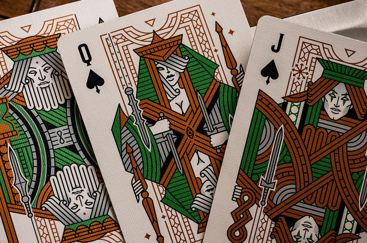 Damokles Cuprum Playing Cards by Giovanni Meroni