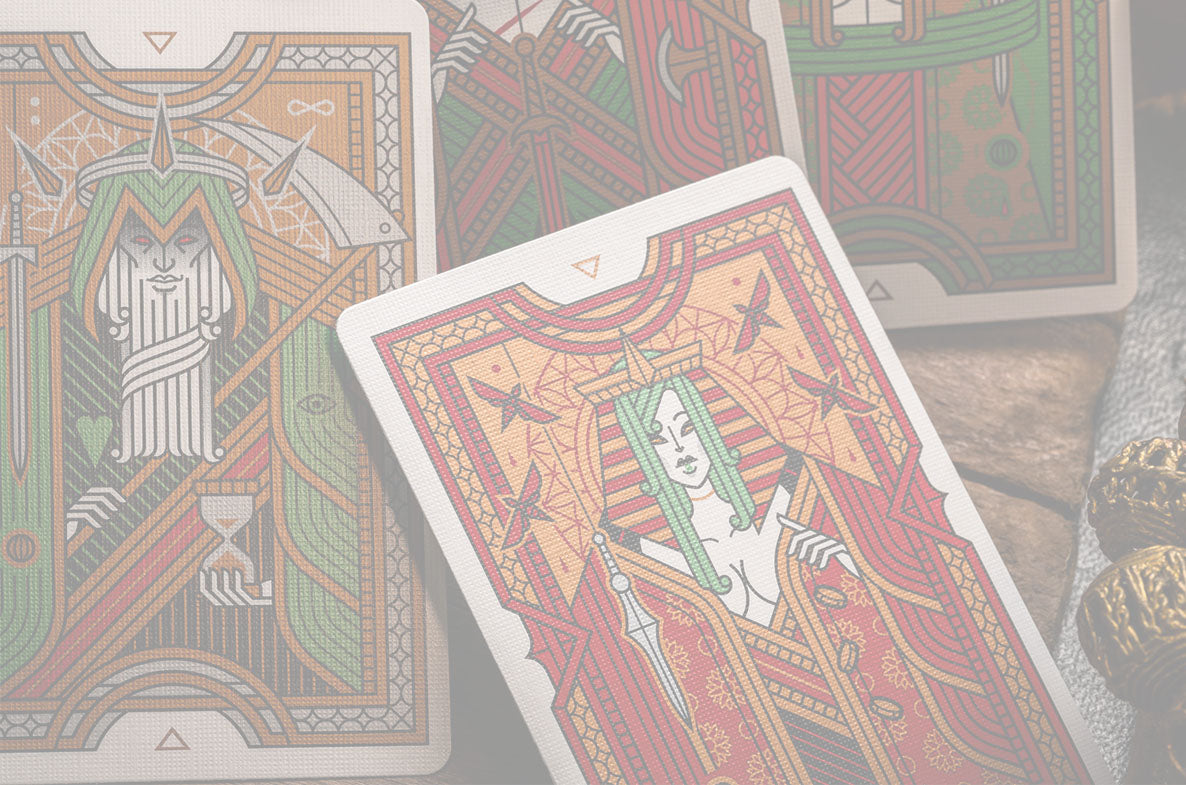 Damokles Cuprum Playing Cards by Giovanni Meroni