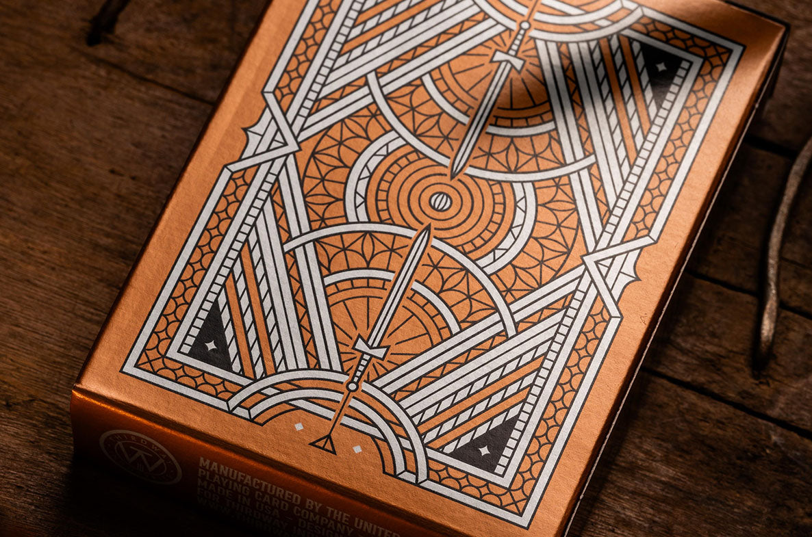 Damokles Cuprum Playing Cards by Giovanni Meroni