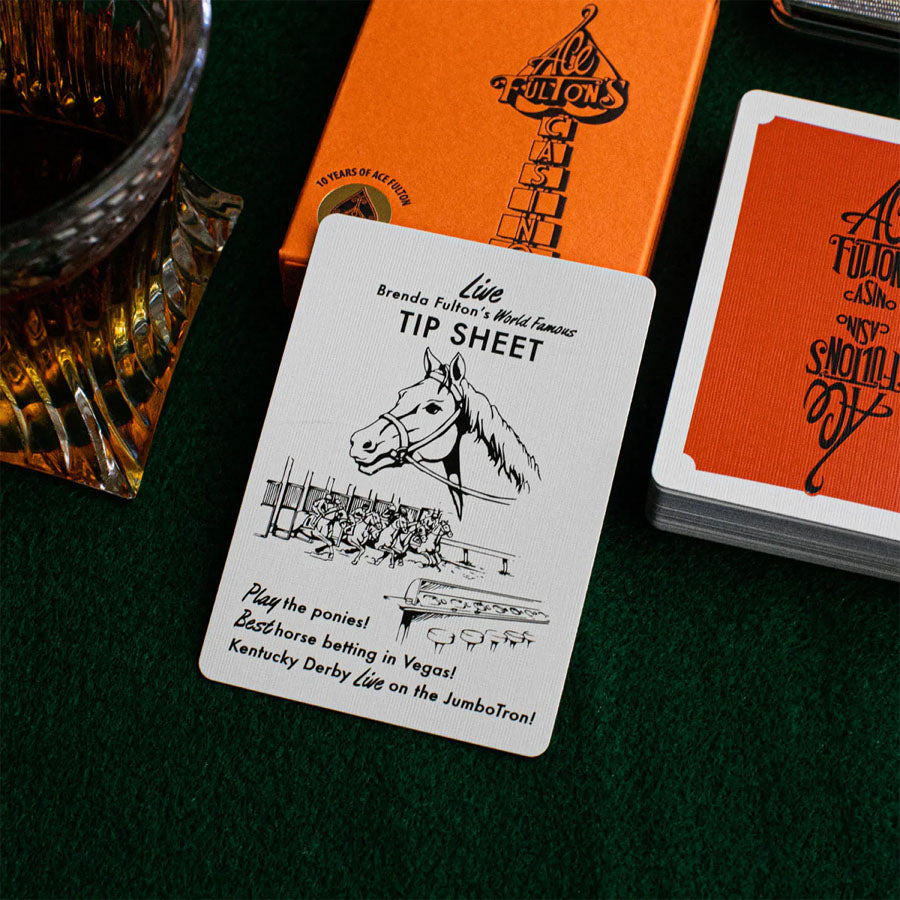 Ace Fulton's 10 Year Anniversary Sunset Orange Playing Cards