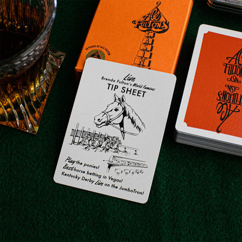 Ace Fulton's 10 Year Anniversary Sunset Orange Playing Cards Ace Fulton's 10 Year Anniversary Sunset Orange Playing Cards
