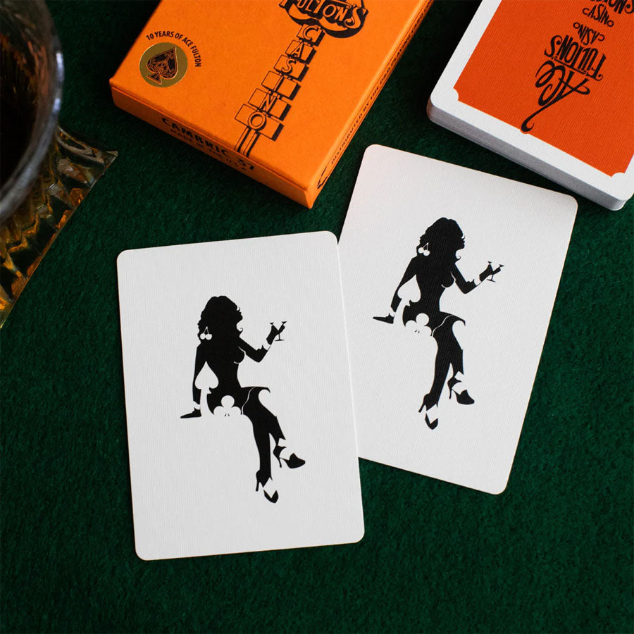 Ace Fulton's 10 Year Anniversary Sunset Orange Playing Cards
