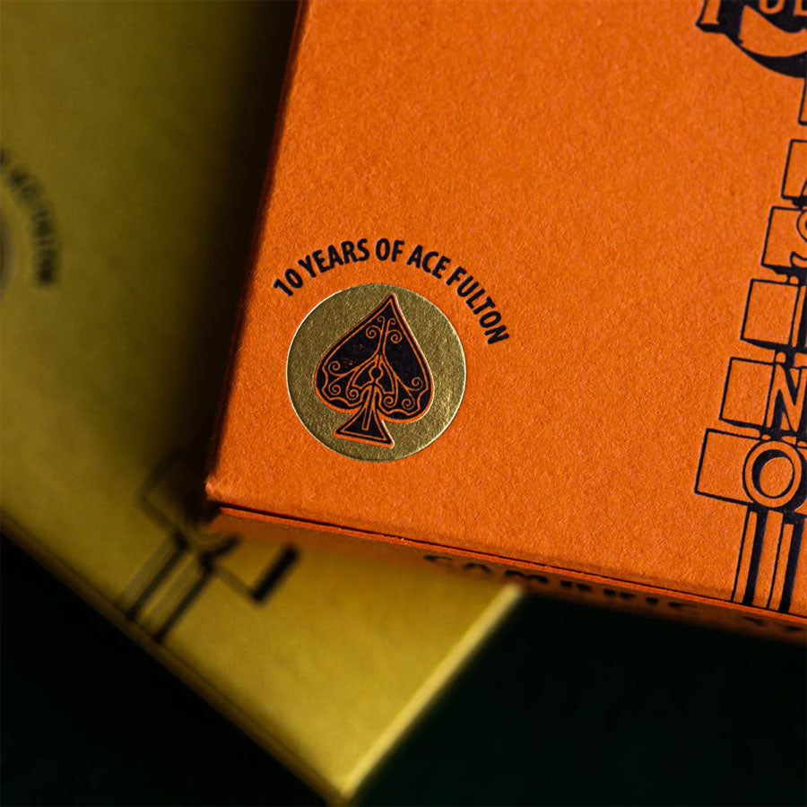 Ace Fulton's 10 Year Anniversary Sunset Orange Playing Cards