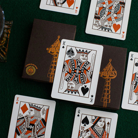 Ace Fulton's 10 Year Anniversary Tobacco Brown Playing Cards Ace Fulton's 10 Year Anniversary Tobacco Brown Playing Cards