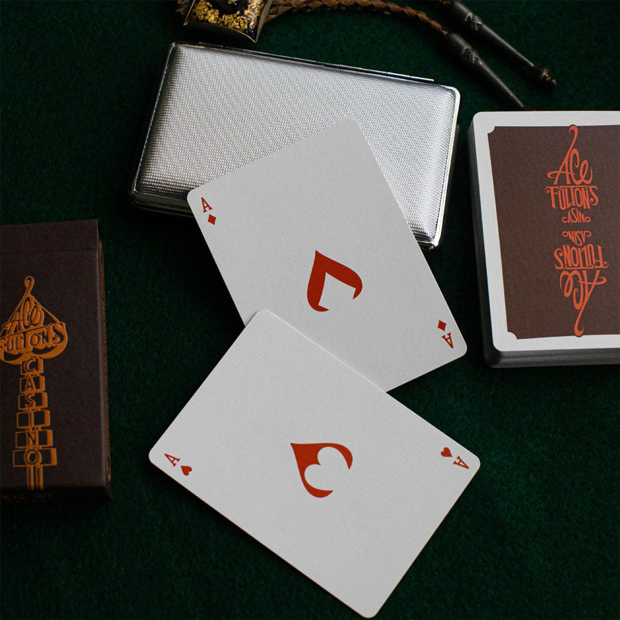 Ace Fulton's 10 Year Anniversary Tobacco Brown Playing Cards