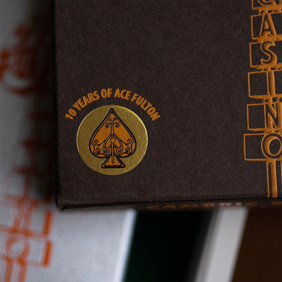 Ace Fulton's 10 Year Anniversary Tobacco Brown Playing Cards