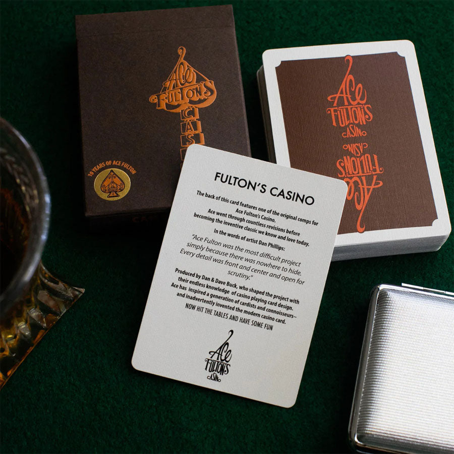Ace Fulton's 10 Year Anniversary Tobacco Brown Playing Cards