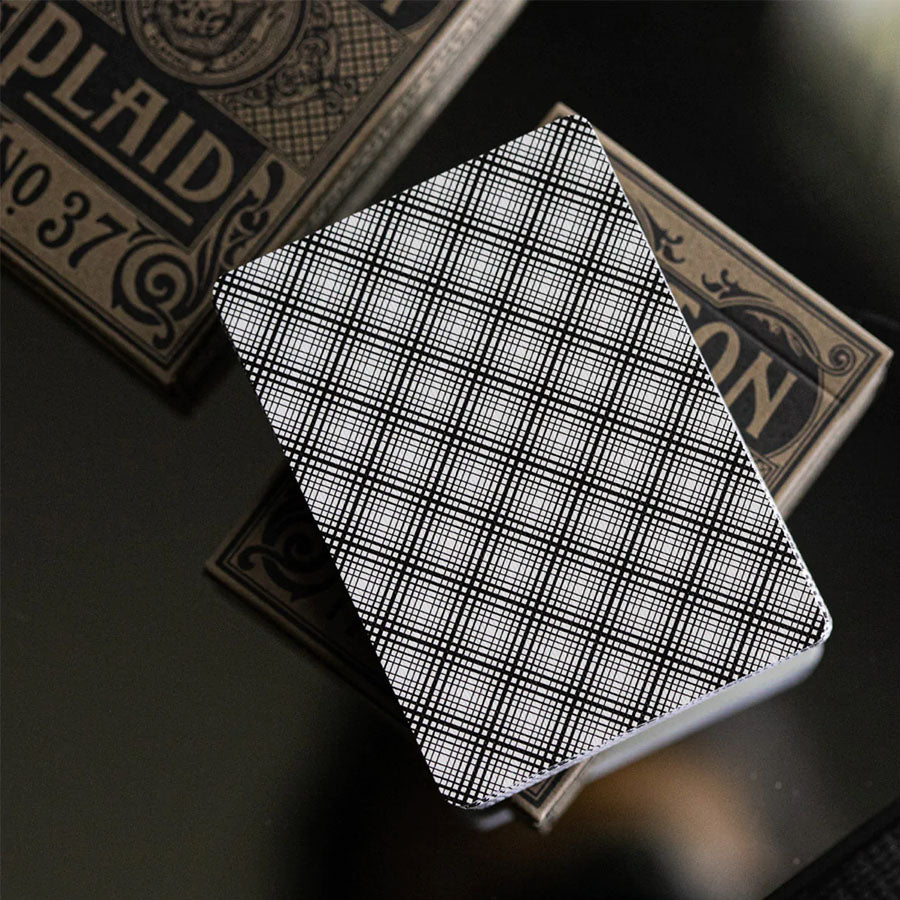 Fulton Plaid (Whisky White) Playing Cards