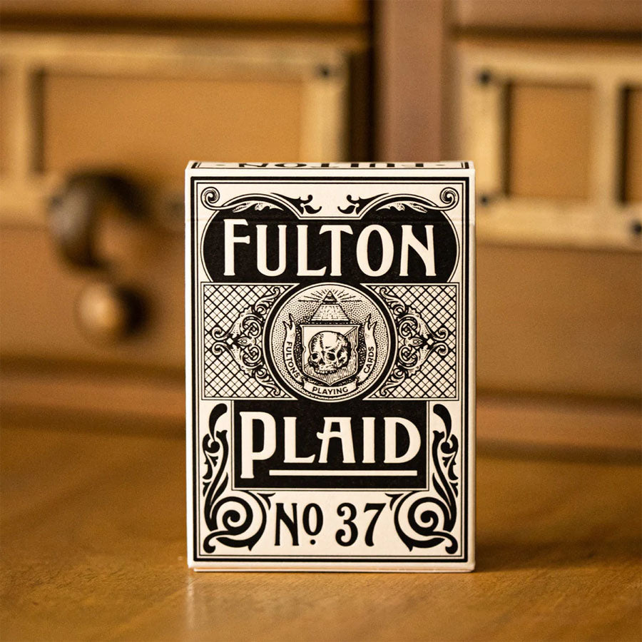 Fulton Plaid (Whisky White) Playing Cards