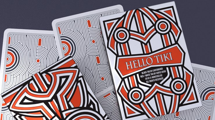 Hello Tiki (White) Playing Cards