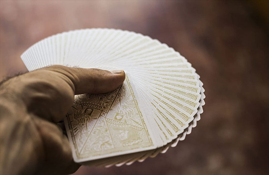 White Gold Edition Playing Cards by Joker and the Thief