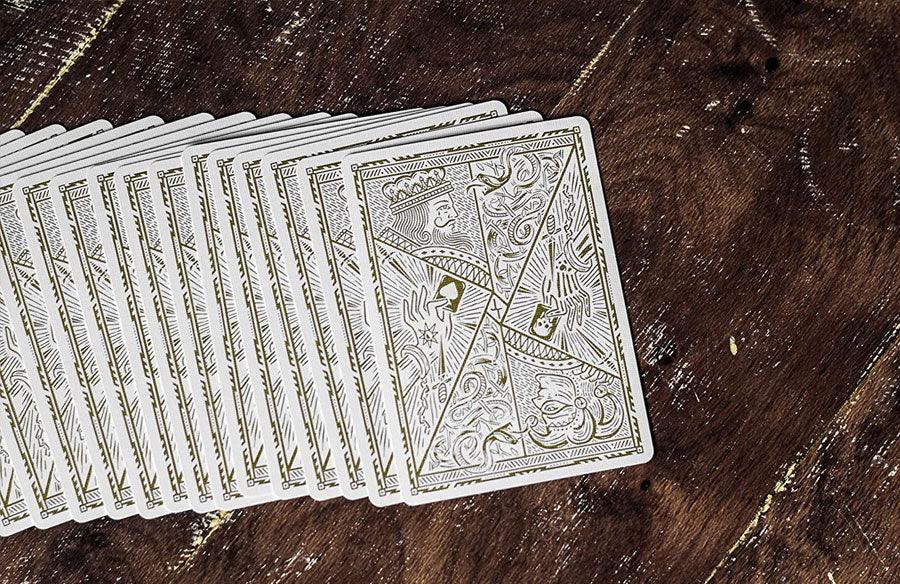 White Gold Edition Playing Cards by Joker and the Thief