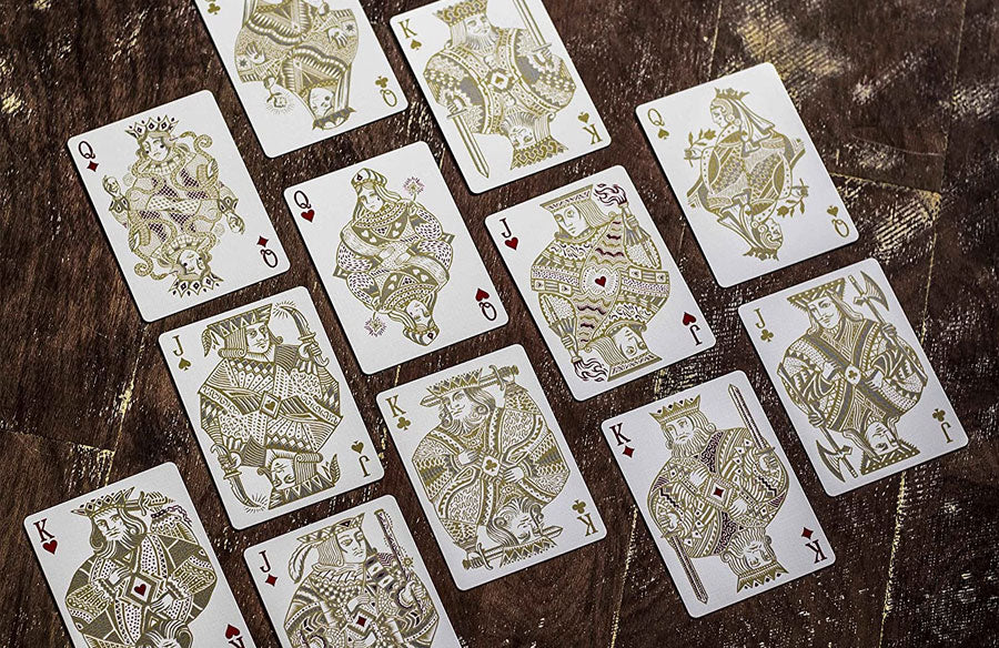 White Gold Edition Playing Cards by Joker and the Thief