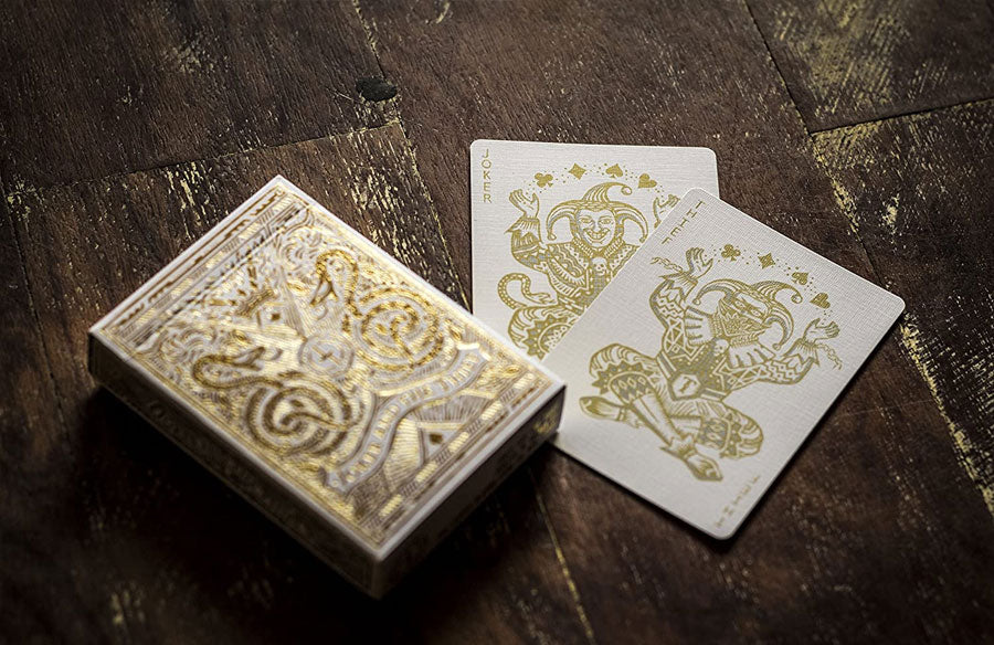 White Gold Edition Playing Cards by Joker and the Thief
