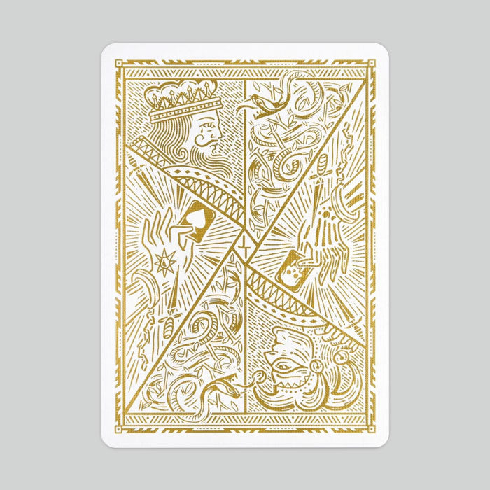 White Gold Edition Playing Cards by Joker and the Thief