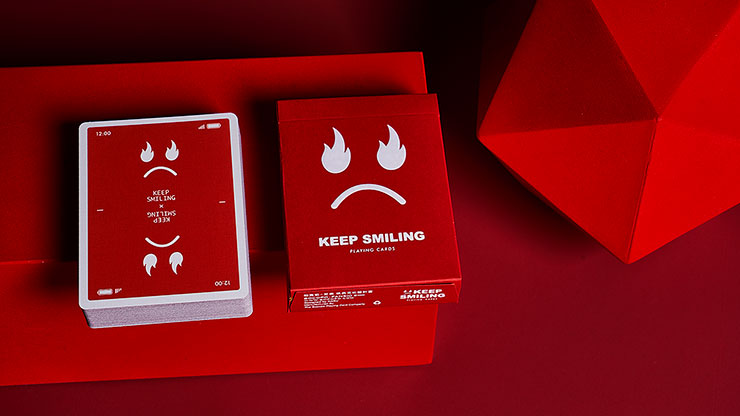 Keep Smiling Red V2 Playing Cards