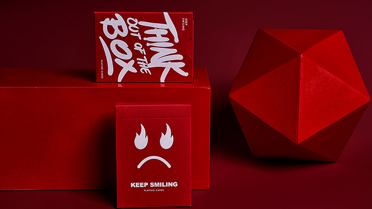 Keep Smiling Red V2 Playing Cards