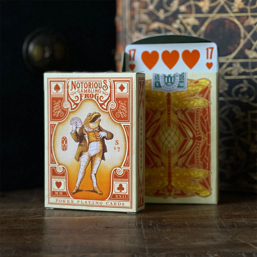 Notorious Gambling Frog (Orange) Playing Cards by Stockholm17