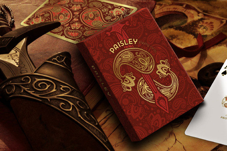 Paisley Royals (Red) Playing Cards