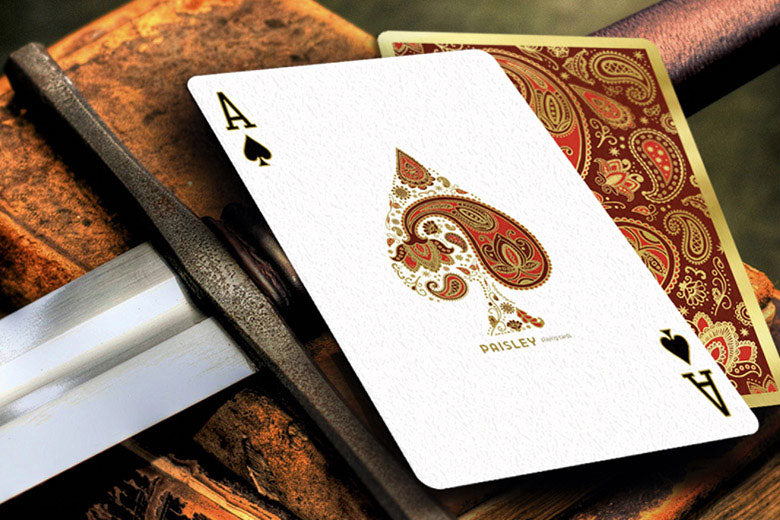 Paisley Royals (Red) Playing Cards