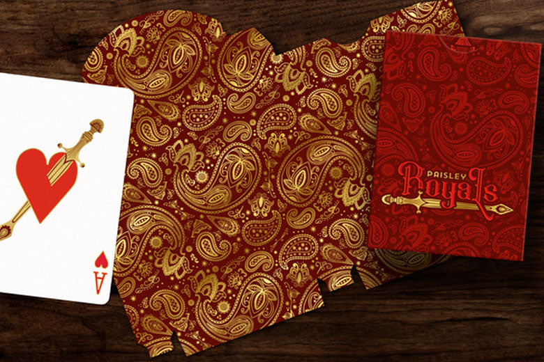 Paisley Royals (Red) Playing Cards