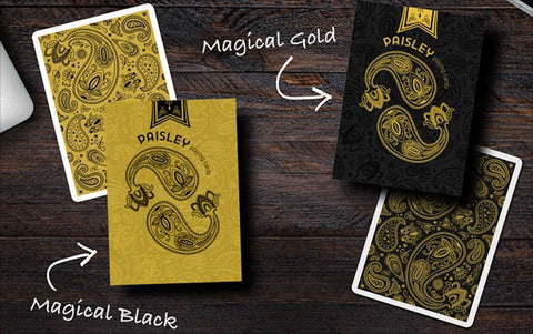 Paisley Magical Black Playing Cards Paisley Magical Black Playing Cards
