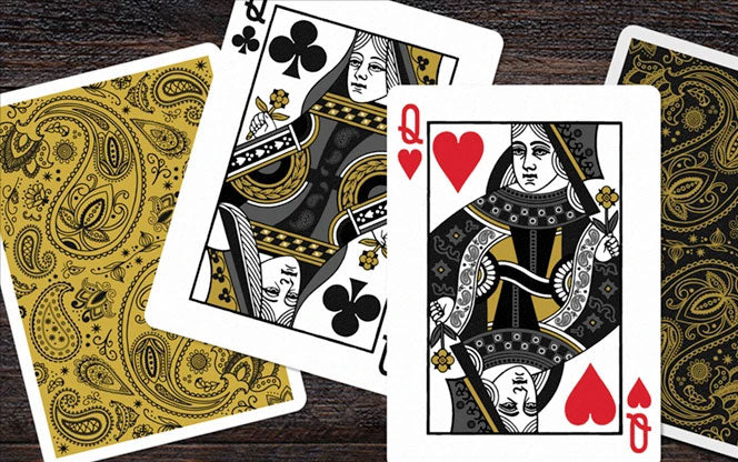 Paisley Magical Gold Playing Cards