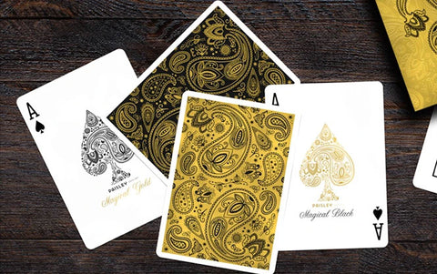 Paisley Magical Black Playing Cards Paisley Magical Black Playing Cards
