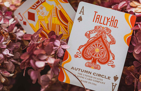 Tally-Ho Autumn Circle Back Playing Cards  Tally-Ho Autumn Circle Back Playing Cards
