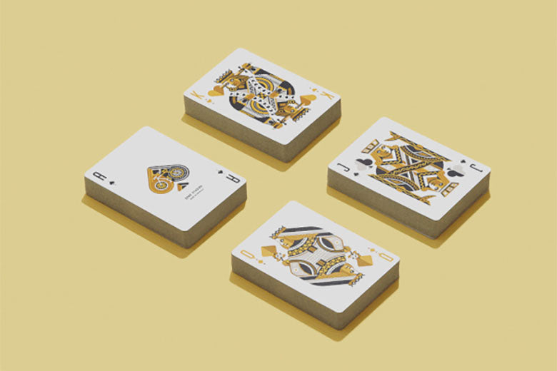 Yellow Wheel Playing Cards