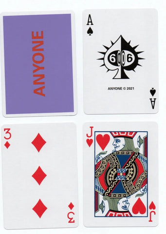 Anyone Purple/Red Cap Logo Playing Cards