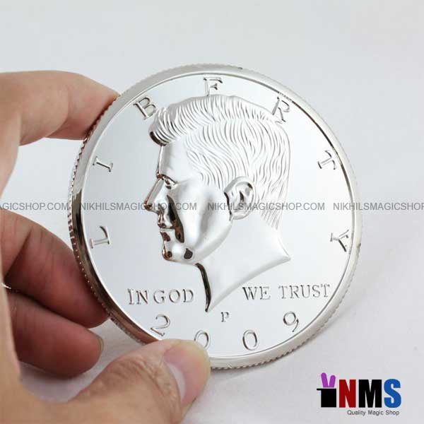 Jumbo 3 inch Half Dollar Coin Silver