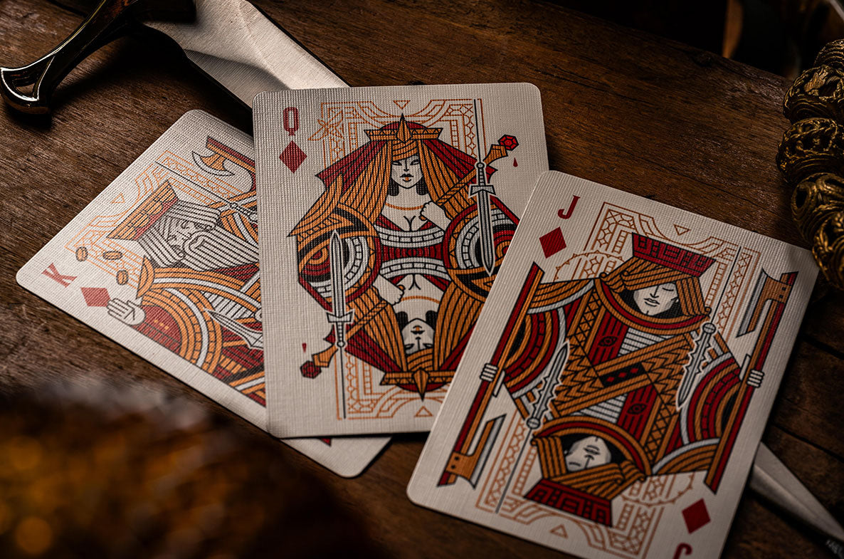 Damokles Cuprum Playing Cards by Giovanni Meroni