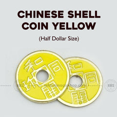 Chinese Shell Coin Yellow (Half Dollar Size)