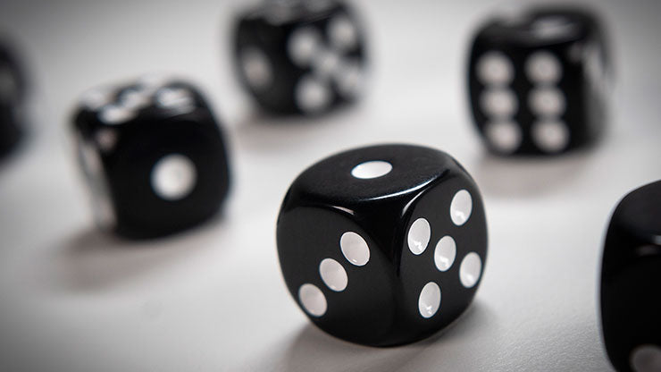NON GIMMICKED DICE 6 PACK/BLACK by Tony Anverdi