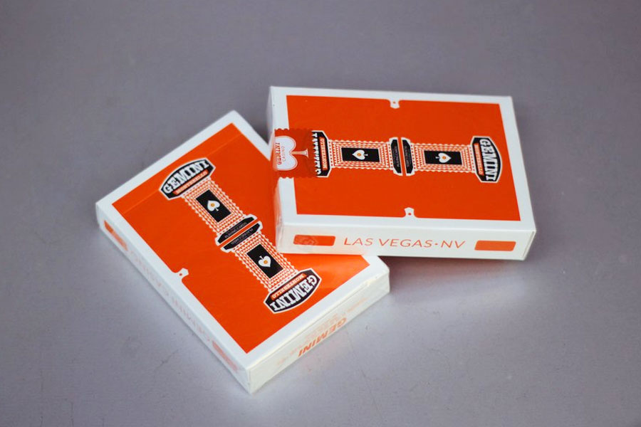 Gemini Casino Orange Playing Cards