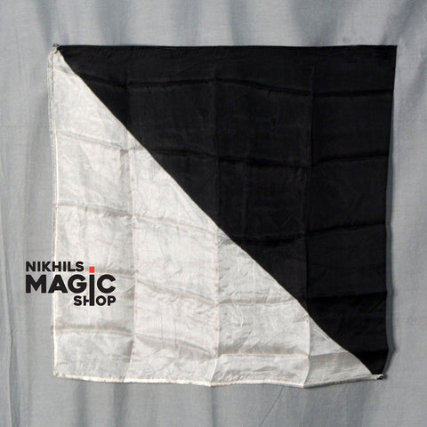 Half Dye Silk 18 inch (Black & White)