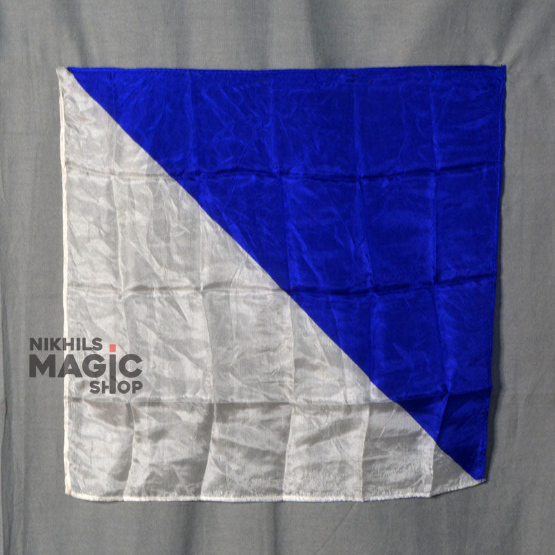 Half Dye Silk 18 inch (Blue & White)