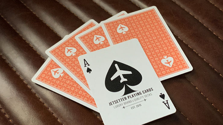 Lounge Edition in Hangar (Orange)  by Jetsetter Playing Cards