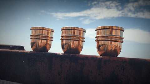 Mini Cups and Balls (Brass) by Secret Factory 