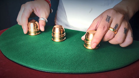 Mini Cups and Balls (Brass) by Secret Factory 