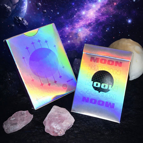 Moon (White Holo) Playing Cards